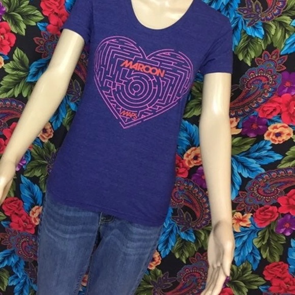 WOMEN'S MAROON 5 BAND SHIRT SMALL TOP AMERICAN APPAREL TRACK SHIRT ADAM LAVINE - Picture 6 of 7